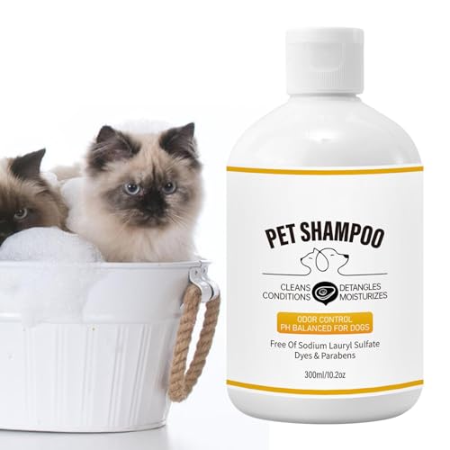 Humdcdy Hundeshampoo für stinkende Hunde, Hundeshampoo für empfindliche Haut,Feuchtigkeitsspendendes Haustiershampoo - Geruchsbeseitigendes Katzenshampoo, natürliches desodorierendes Pet Wash-Shampoo, von Humdcdy