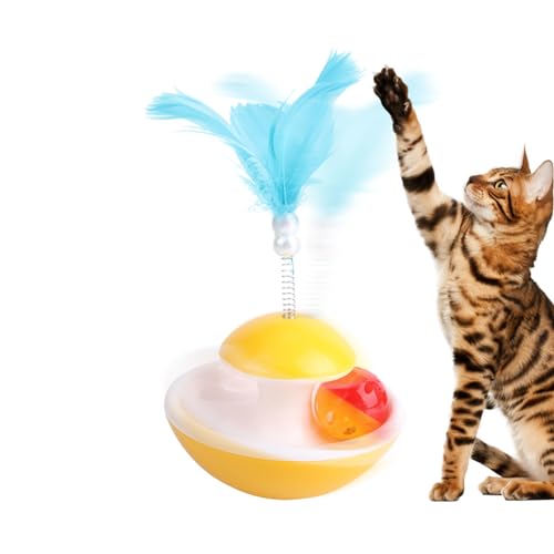 Humdcdy Katzenfederspielzeug, interaktives Katzenspielzeug | Katzenspielzeug für Hauskatzen, Katzenjagdspielzeug | Lustiges Katzenspielzeug, Katzenfederspielzeug und interaktives Katzenspielzeug für von Humdcdy