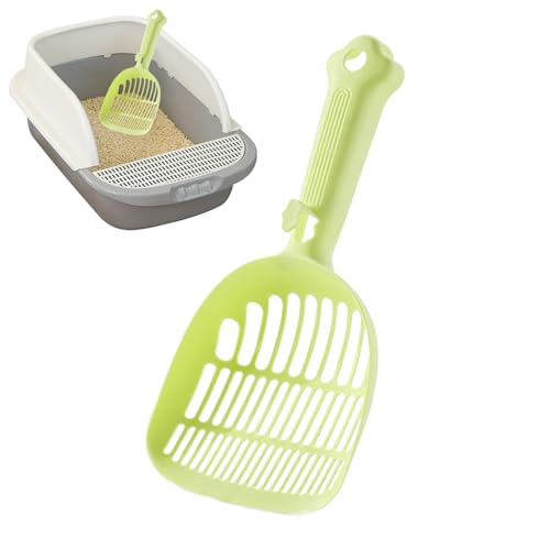 Humdcdy Katzenstreuschaufel, ergonomische Katzentoilettenschaufel, ergonomische Schaufel, langer Griff, Sieb für Zuhause, effiziente Reinigung, Haustier, Kätzchen, Haus, Innenbereich, einfaches von Humdcdy