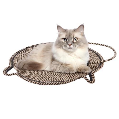 Humdcdy Kratzpads für Katzen,Horizontaler Katzenkratzer - Runder horizontaler Kratzteppich für Katzen mit hängenden Ohren - Trainingsspielzeug, Möbelschutz, Katzenbett für Couch, Teppiche, Sofas, von Humdcdy