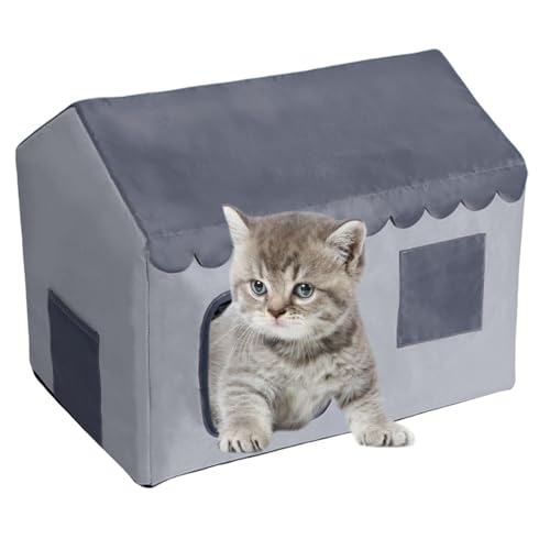 Humdcdy Kühlhaus für Innenkatzen, Kühlhöhle für Haustierkatzen, Kühlende, geschlossene Höhle für Haustiere und Katzen für die ganze Saison, Katzen-Ruhe-Schlafbett für den Innenbereich, Haus für heißes Humdcdy Kühlhaus für Innenkatzen, Kühlhöhle für Haustierkatzen, Kühlende, geschlossene Höhle für Haustiere und Katzen für die ganze Saison, Katzen-Ruhe-Schlafbett für den Innenbereich, Haus für heißes von Humdcdy