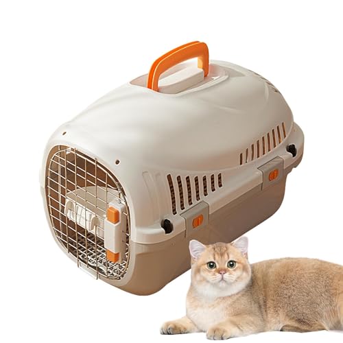Humkopnl Tragbarer Katzenkäfig | Autotransport-Tragekäfig | Tragbarer stressfreier Transportkäfig | waschbar & abnehmbar | stabile Katzentasche für Flugzeuge & Outdoor einfacher Transport von Humkopnl