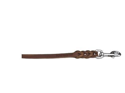 Fettleder Kurzführer geflochten 40cm x 8mm braun Chrom Fettleder Kurzführer geflochten 40cm x 8mm braun Chrom von Hund natürlich