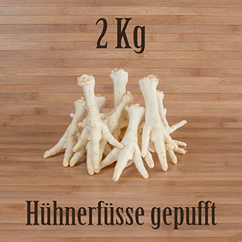 Hunde Design 2 Kg Hühnerfüße gepufft mit Honig - wie Schweinenase Honignase Kauartikel Kausnack von Hunde Design