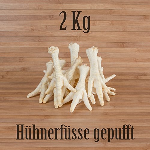 Hunde Design 2 Kg Hühnerfüße gepufft mit Honig - wie Schweinenase Honignase Kauartikel Kausnack von Hunde Design