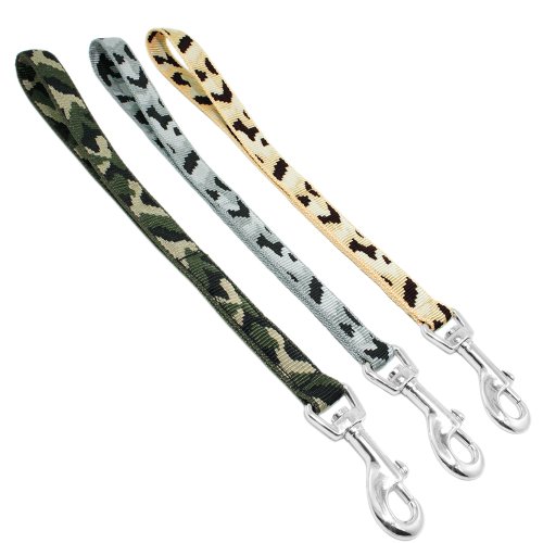 Hunde Design Premium Kurzführer 15mm Grün/Schwarz/Creme von Hunde Design