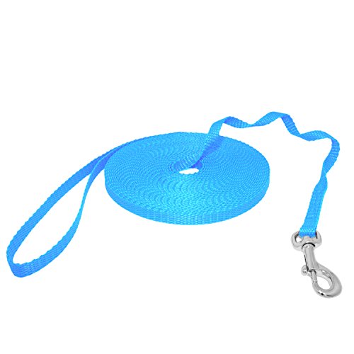 Mini Schleppleine Feldleine Ausbildungsleine Suchleine (3m, Hellblau) von Hunde Design