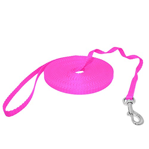 Mini Schleppleine Feldleine Ausbildungsleine Suchleine (3m, Neon Rosa) von Hunde Design