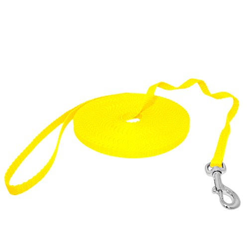 Hunde Design Mini Schleppleine Feldleine Ausbildungsleine Suchleine (50m, Gelb) von Hunde Design