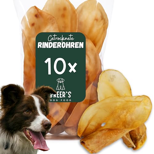BREERs Getrocknete Rinderohren für Hunde 10 Stück aus eigener Deutscher Herstellung, Kauartikel für Groß & Klein BREERs Getrocknete Rinderohren für Hunde 10 Stück aus eigener Deutscher Herstellung, Kauartikel für Groß & Klein von Hunde Helden