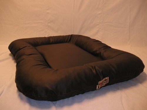 Hundebett Hundekissen XL Kunstleder Laguna braun von Hundebettenmanufaktur