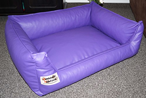 Hundebett Hundesofa Schlafplatz Kunstleder Acceso 120 cm X 100 cm Lavendel Hundebett Hundesofa Schlafplatz Kunstleder Acceso 120 cm X 100 cm Lavendel von Hundebettenmanufaktur