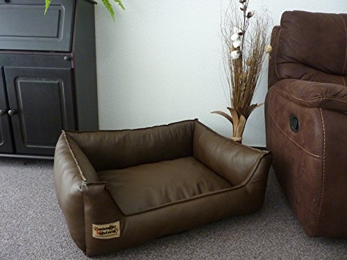 Hundebett Hundesofa Schlafplatz Kunstleder Similpelle 70 cm X 55 cm braun Hundebett Hundesofa Schlafplatz Kunstleder Similpelle 70 cm X 55 cm braun von Hundebettenmanufaktur
