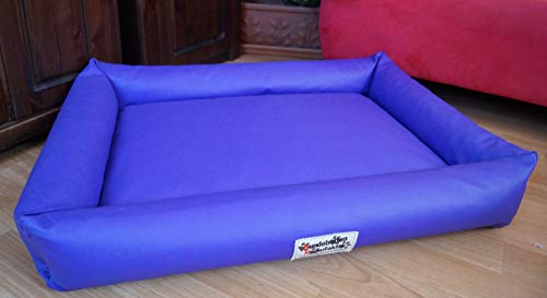 Hundebettenmanufaktur Hundebett Hundesofa Schlafplatz wendbar komplett aus Kunstleder PicoBello Farbe und Größe wählbar (110 cm X 80 cm, lila) von Hundebettenmanufaktur