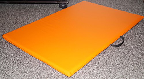 Hundematte Hundematratze Matte beidseitig Kunstleder Schaumstoff 3 cm (90 cm X 60 cm, orange) von Hundebettenmanufaktur