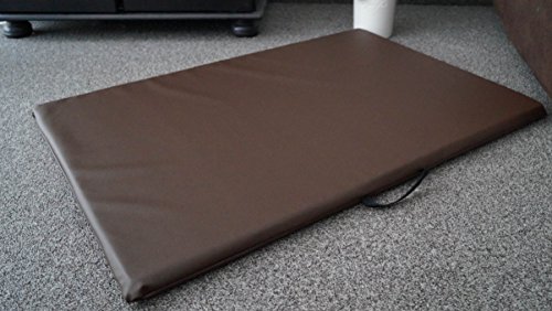 Hundematte Hundematratze Matte beidseitig Kunstleder Schaumstoff 3 cm Verschiedene Größen und Farben wählbar (100 cm X 70 cm, braun) von Hundebettenmanufaktur