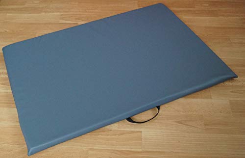 Hundematte Hundematratze Matte beidseitig Kunstleder Schaumstoff 3 cm Verschiedene Größen und Farben wählbar (100 cm X 70 cm, grau) von Hundebettenmanufaktur