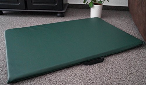 Hundematte Hundematratze Matte Kunstleder Schaumstoff 3 cm Verschiedene Größen und Farben wählbar (100 cm X 70 cm, grün) von Hundebettenmanufaktur