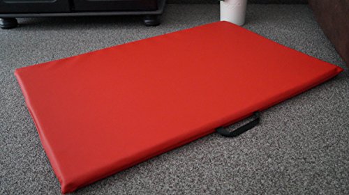 Hundematte Hundematratze Matte Kunstleder Schaumstoff 3 cm Verschiedene Größen und Farben wählbar (100 cm X 70 cm, rot) von Hundebettenmanufaktur