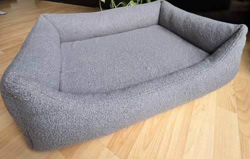 Orthopädisches Hundesofa Hundebett Ortopedico aus Teddystoff dunkelgrau 100 cm X 75 cm mit hersausnehmbarer Viscoschaummatratze Orthopädisches Hundesofa Hundebett Ortopedico aus Teddystoff dunkelgrau 100 cm X 75 cm mit hersausnehmbarer Viscoschaummatratze von Hundebettenmanufaktur