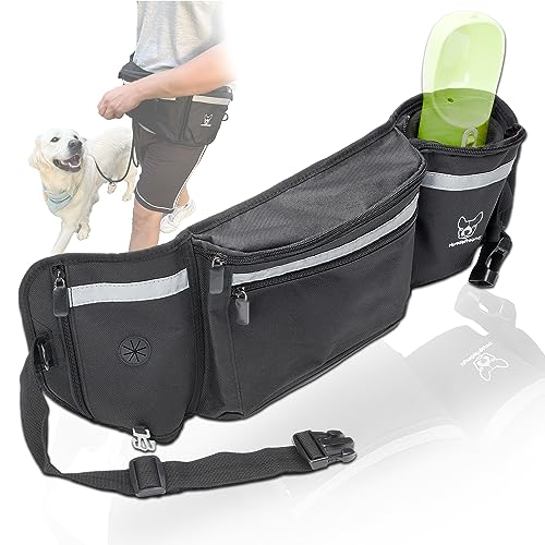 Hundefreund Leckerlitasche für Hunde XXL - Extra großer reflektierender Leckerlibeutel mit Bauchgurt - 58 cm breiter Futterbeutel für Spaziergänge und Hundetraining von Hundefreund