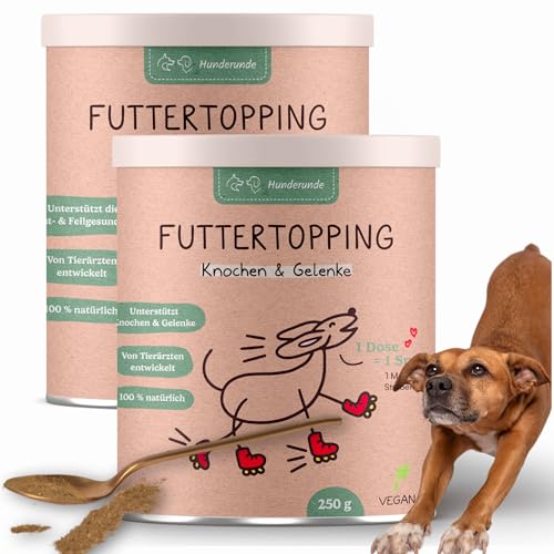 Hunderunde – Futtertopping Knochen & Gelenke 2x250g – Beweglichkeit & Starke Knochen I Bierhefe MSM Hagebutte Omega‑3‑Alge Curcuma Rote‑Beete Algenkalk Hyaluronsäure Hunderunde – Futtertopping Knochen & Gelenke 2x250g – Beweglichkeit & Starke Knochen I Bierhefe MSM Hagebutte Omega‑3‑Alge Curcuma Rote‑Beete Algenkalk Hyaluronsäure von Hunderunde