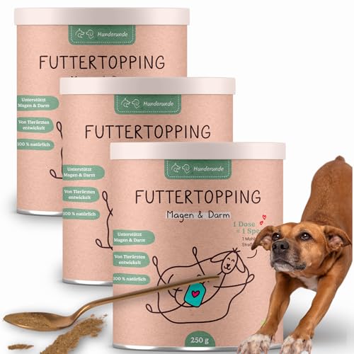 Hunderunde – Futtertopping Magen & Darm 3x250g – natürliche Verdauungsunterstützung bei Blähungen Durchfall Grasfressen I Präbiotikum Topinambur Mariendistel Artischocke Hunderunde – Futtertopping Magen & Darm 3x250g – natürliche Verdauungsunterstützung bei Blähungen Durchfall Grasfressen I Präbiotikum Topinambur Mariendistel Artischocke von Hunderunde