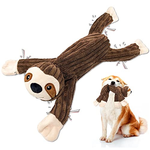 Hundespielzeug Hunde Spielzeug, Tauziehen Plüsch quietschendes mit Crinkle-Papier und Hundeseil, Robust Hundekauspielzeug für Welpen, kleine, mittlere, große Hunde von Hundespielzeug