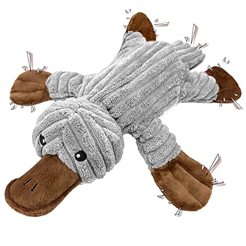 Hundespielzeug, Unzerstörbar Tauziehen Plüsch quietschendes mit Crinkle-Papier und Hundeseil, Robust Hundekauspielzeug für Welpen, kleine, mittlere, große Hunde von Hundespielzeug