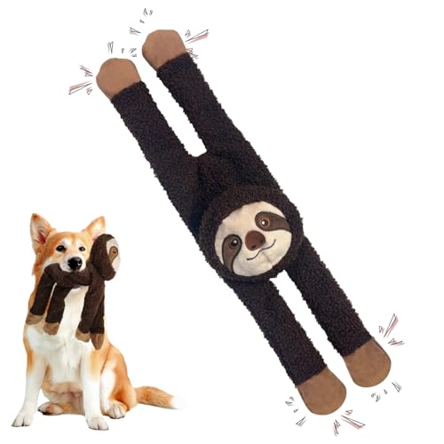 Hundespielzeug Kleine Hunde - Langlebiges Welpenspielzeug Kauspielzeug Hund Spielzeug Plüsch Kuscheltier Dog Toys Intelligenz (Faultier B) von Hundespielzeug