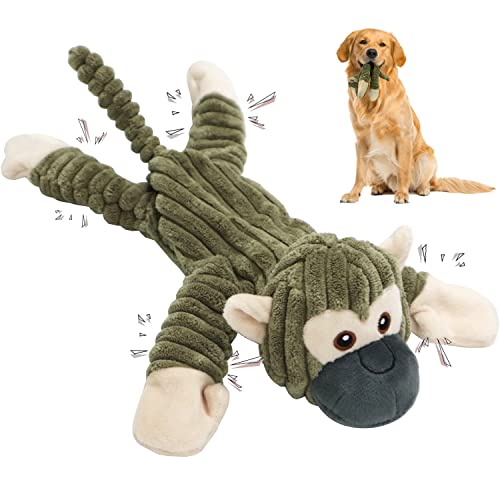 Hundespielzeug, Hunde Spielzeug, Plüschhundespielzeug, quietschendes Hundespielzeug, welpenspielzeug, gefüllte Hundekauspielzeug für Welpen, kleine, mittlere, große Hunde (AFFE) von Hundewindeln