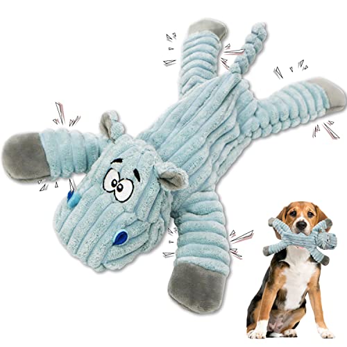 Hundespielzeug, Hunde Spielzeug, Plüschhundespielzeug, quietschendes Hundespielzeug, welpenspielzeug, gefüllte Hundekauspielzeug für Welpen, kleine, mittlere, große Hunde (Nilpferd) von Hundewindeln
