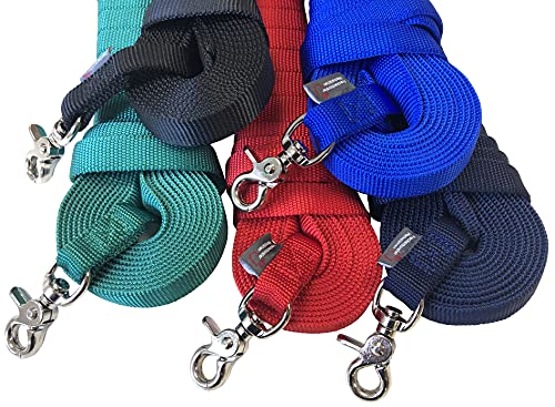 stabile Schleppleine mit Scherenkarabiner Farb- und Größenwahl (10m/20mm o. Schlaufe, Royalblau) von Hundezubehör FreWe
