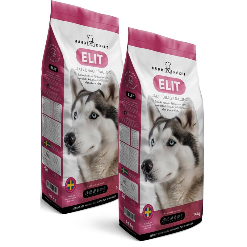 Hundk�ket Elit f�r sehr aktive Hunde - 2x14 kg (3,89 € pro 1 kg) von Hundk�ket