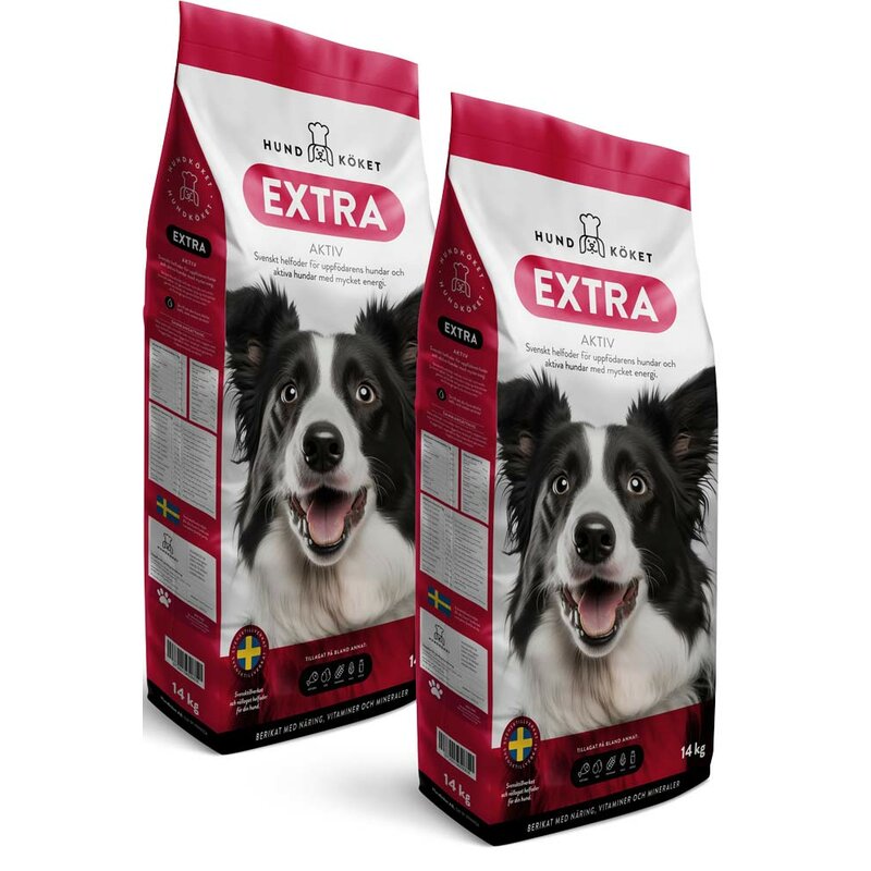 Hundk�ket Extra f�r aktive Hunde - 2 x14 kg (3,82 € pro 1 kg) von Hundk�ket