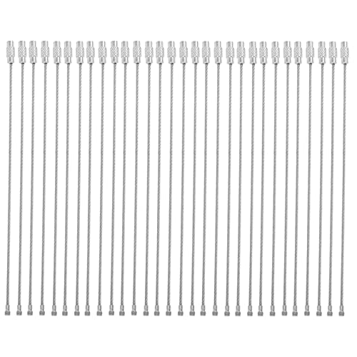 Hundnsney 30pcs Edelstahlschraube Sicherungsdraht Schluesselanhaenger Cable Schluesselanhaenger Aussen Zubehoer von Hundnsney