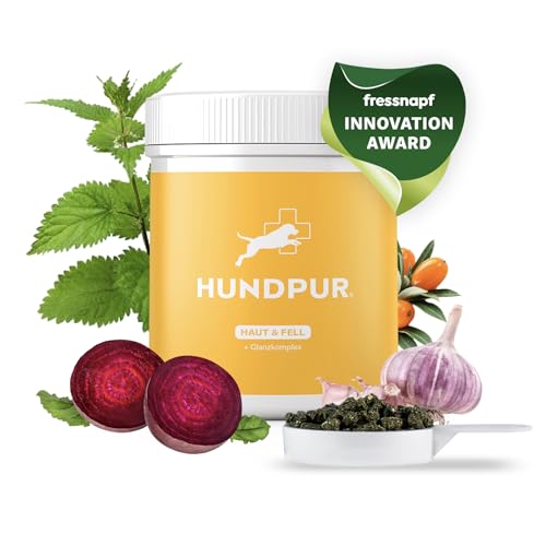 Hundpur Haut & Fell 300 g - Natürliche Fellpflege Pellets für Hunde - Mit Biotin & Zink - Ideal bei Fellwechsel - Für Gesunde Haut - Made in Germany Hundpur Haut & Fell 300 g - Natürliche Fellpflege Pellets für Hunde - Mit Biotin & Zink - Ideal bei Fellwechsel - Für Gesunde Haut - Made in Germany von Hundpur