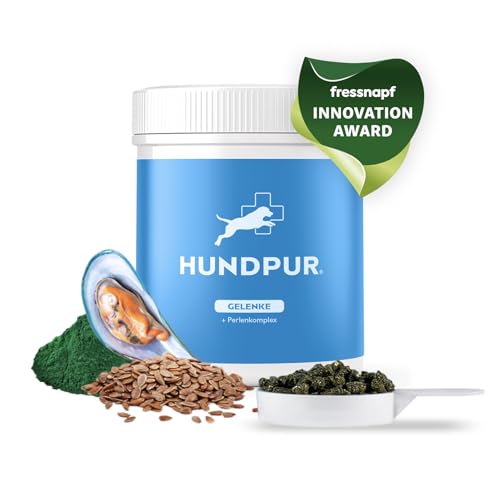 Hundpur Gelenke 300g - Zusatzfutter - Pellets für Hunde zur Unterstützung des Gelenk-Stoffwechsels bei Osteo-Arthritis - Mit Grünlippmuschel, Glucosamin & MSM von Hundpur