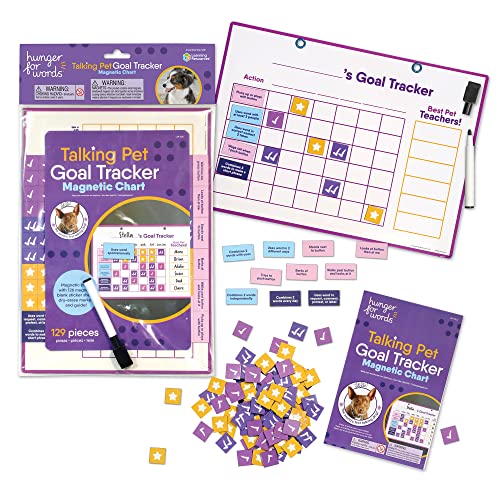 Hunger for Words Talking Pet Goal Tracker Magnetic Chart, Hundetraining Tabelle von Hunger for Words
