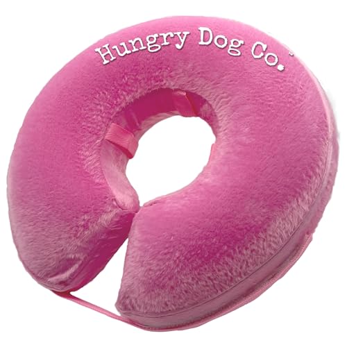 Hungry Dog Co. Aufblasbares Premium-Hundehalsband für Hunde und Katzen, hilft bei der Genesung von Haustieren, bequem und sicher für Ihr Haustier, weiches E-Halsband, Rosa, Größe XL (48,3 cm - 63,5 cm von Hungry Dog Co.