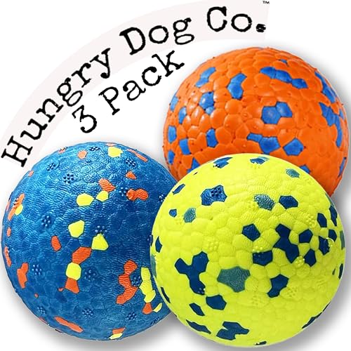 Hungry Dog Co. Super langlebige Premium-Hundebälle, haustiersicheres Hundespielzeug für Spaß und Spiel. Sehr federnd und langlebig, ideal für aggressive Kauer, stimulierende Farben und Muster, 3 Hungry Dog Co. Super langlebige Premium-Hundebälle, haustiersicheres Hundespielzeug für Spaß und Spiel. Sehr federnd und langlebig, ideal für aggressive Kauer, stimulierende Farben und Muster, 3 von Hungry Dog Co.