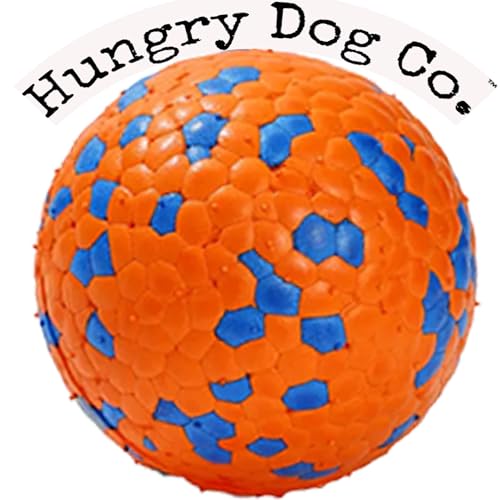 Hungry Dog Co. Unzerstörbare Premium-Hundebälle, haustiersicheres Hundespielzeug für Spaß und Spiel. Sehr federnd und langlebig, ideal für aggressive Kauer, stimulierende Farben und Muster, 1 von Hungry Dog Co.