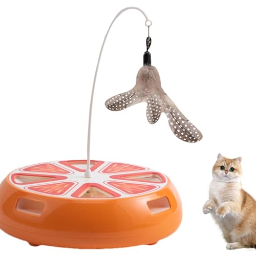 HunicandIU Katzen-Drehteller, Katzen-Drehteller-Spielzeug - Elektrische Selbstständigkeit Kätzchenspielzeug Katzendrehscheibe | Katzenübungsspielzeug Intelligentes intelligentes Katzenspielzeug für von HunicandIU