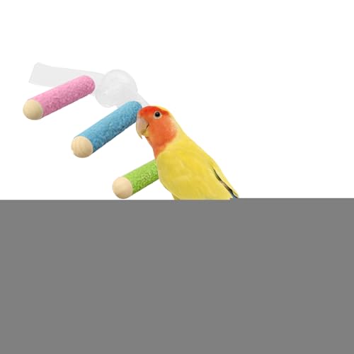 HunicandIU Sitzstange für Vögel | Kletterleiter für Nymphensittiche | Multifunktionale Saugnapf Sitzstange Für Papageien Und Wellensittiche von HunicandIU