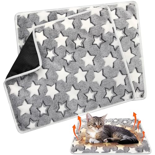 HunnmingRe Selbstwärmendes Katzenbett, selbstheizend, 40,6 x 50,8 cm, thermische Katzenmatte, waschbar, reflektiert Körperwärme, abnehmbarer Bezug für drinnen und draußen, Wildtiere, grau-weißer HunnmingRe Selbstwärmendes Katzenbett, selbstheizend, 40,6 x 50,8 cm, thermische Katzenmatte, waschbar, reflektiert Körperwärme, abnehmbarer Bezug für drinnen und draußen, Wildtiere, grau-weißer von HunnmingRe