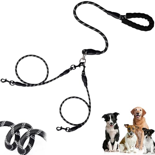 2-in-1 Hundeleine, 2 Teilige Hundeleine, Anti Zieh Haustier Hund Leine Kette, Haustier Hund Leine Kette, mit Griff, Drehbar, Hund Leine für 1/2 Hunde, Mittlere Bis Kleine Hunde, 1.5 m 2-in-1 Hundeleine, 2 Teilige Hundeleine, Anti Zieh Haustier Hund Leine Kette, Haustier Hund Leine Kette, mit Griff, Drehbar, Hund Leine für 1/2 Hunde, Mittlere Bis Kleine Hunde, 1.5 m von Hunphy