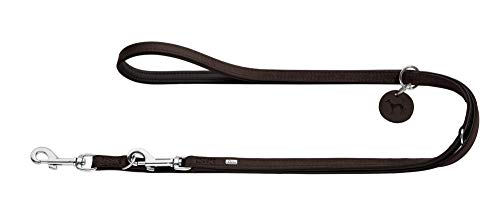 HUNTER Comfort Verstellbare Hundeführleine, Leder, schlicht, strapazierfähig, geschmeidig, 2 x 200 cm, Dunkelbraun HUNTER Comfort Verstellbare Hundeführleine, Leder, schlicht, strapazierfähig, geschmeidig, 2 x 200 cm, Dunkelbraun von HUNTER