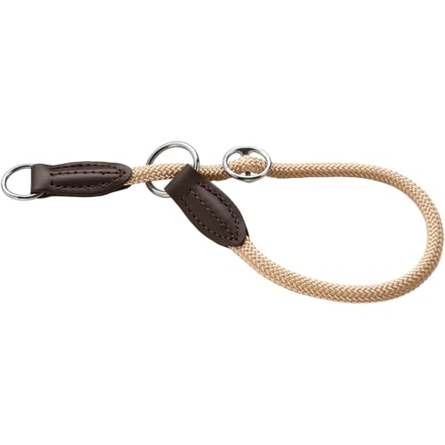 HUNTER Freestyle Dressurhalsung, Hundehalsband, Zugstopper, robust, wetterfest, 40 (S-M), beige von HUNTER