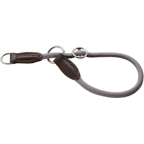 HUNTER Freestyle Dressurhalsung, Hundehalsband, Zugstopper, robust, wetterfest, 40 (S-M), grau von HUNTER