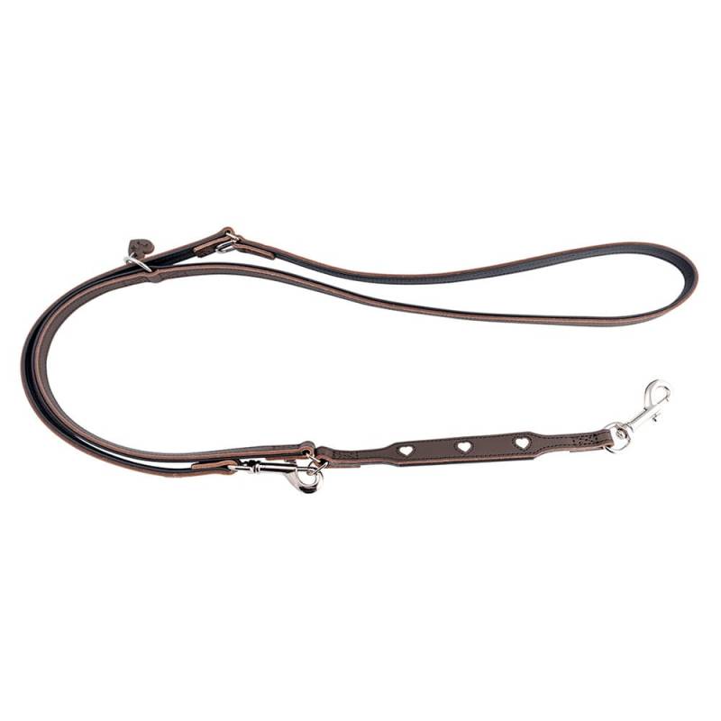 HUNTER Führleine Love braun/schwarz, Gr. 18/200, Breite: ca. 18 mm, Länge: ca. 200 cm von Hunter